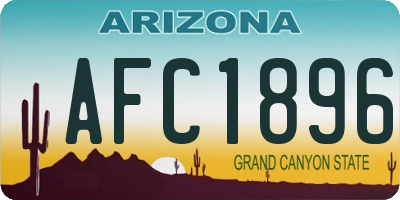 AZ license plate AFC1896