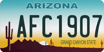 AZ license plate AFC1907