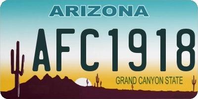 AZ license plate AFC1918