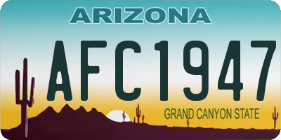 AZ license plate AFC1947