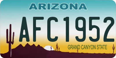 AZ license plate AFC1952