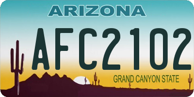 AZ license plate AFC2102