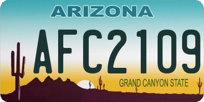 AZ license plate AFC2109