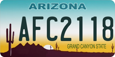 AZ license plate AFC2118