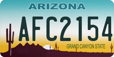 AZ license plate AFC2154