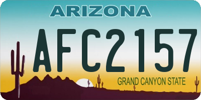 AZ license plate AFC2157