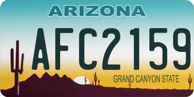 AZ license plate AFC2159