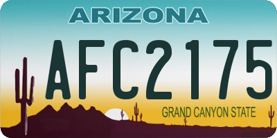 AZ license plate AFC2175