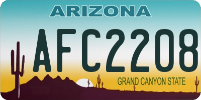 AZ license plate AFC2208