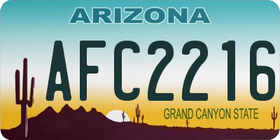 AZ license plate AFC2216