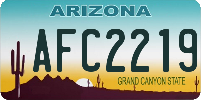 AZ license plate AFC2219