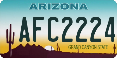 AZ license plate AFC2224
