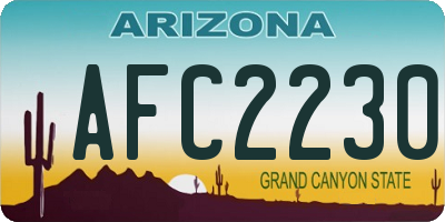AZ license plate AFC2230