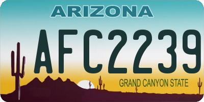 AZ license plate AFC2239
