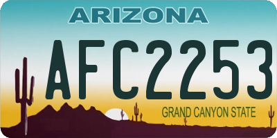 AZ license plate AFC2253