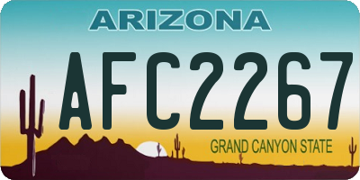 AZ license plate AFC2267