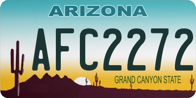 AZ license plate AFC2272