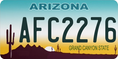 AZ license plate AFC2276