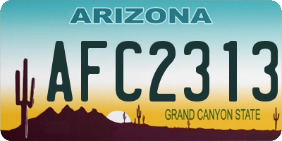 AZ license plate AFC2313