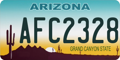 AZ license plate AFC2328