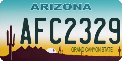 AZ license plate AFC2329