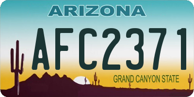 AZ license plate AFC2371