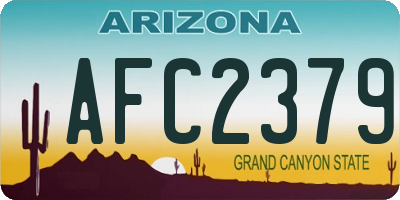 AZ license plate AFC2379