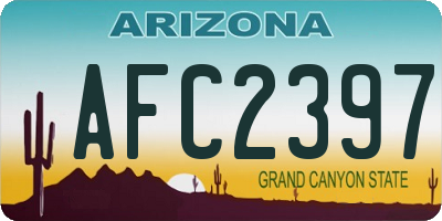AZ license plate AFC2397