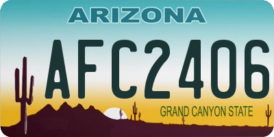 AZ license plate AFC2406