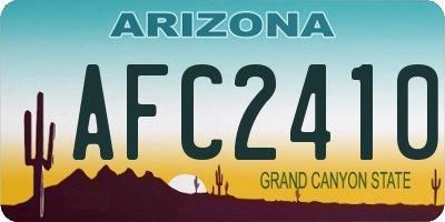 AZ license plate AFC2410
