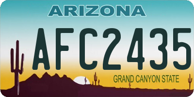 AZ license plate AFC2435