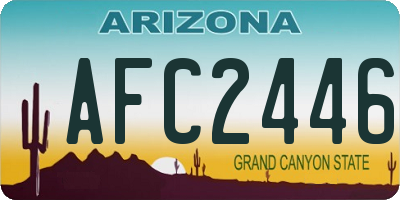 AZ license plate AFC2446