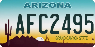 AZ license plate AFC2495
