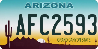 AZ license plate AFC2593