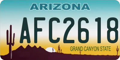 AZ license plate AFC2618
