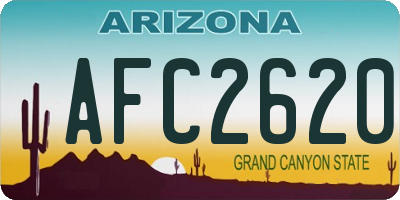 AZ license plate AFC2620