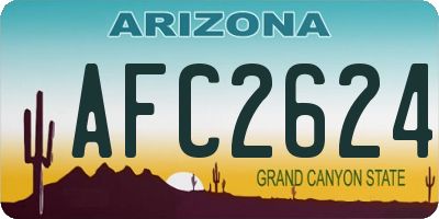 AZ license plate AFC2624