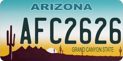 AZ license plate AFC2626