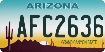 AZ license plate AFC2636