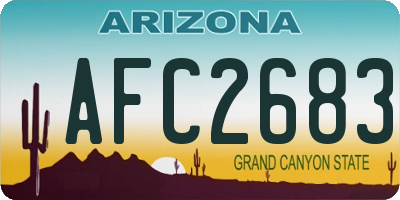 AZ license plate AFC2683
