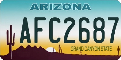 AZ license plate AFC2687