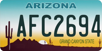 AZ license plate AFC2694