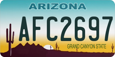 AZ license plate AFC2697