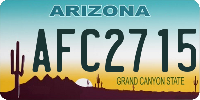 AZ license plate AFC2715