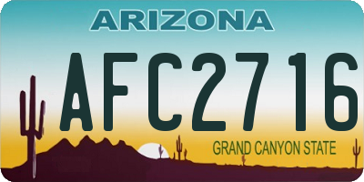 AZ license plate AFC2716