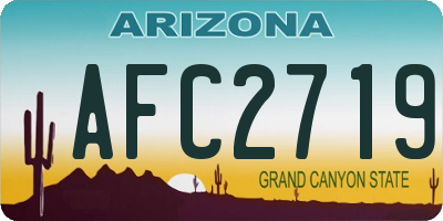 AZ license plate AFC2719