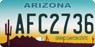 AZ license plate AFC2736