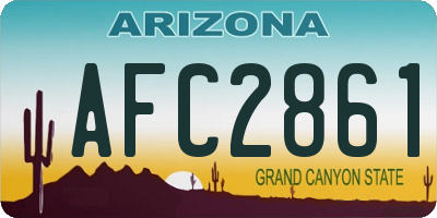 AZ license plate AFC2861