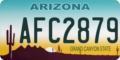 AZ license plate AFC2879