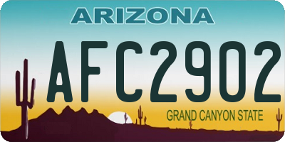 AZ license plate AFC2902
